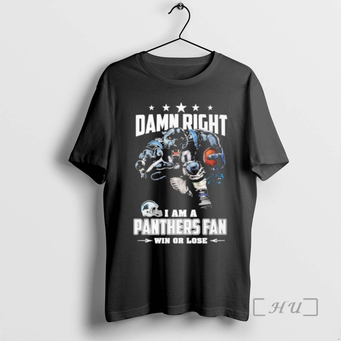 Officials Mascot Damn Right I Am A Panthers Fan Win Or Lose Premium T Shirts Hoodie, Sweatshirt | HypeCrazeTee.com