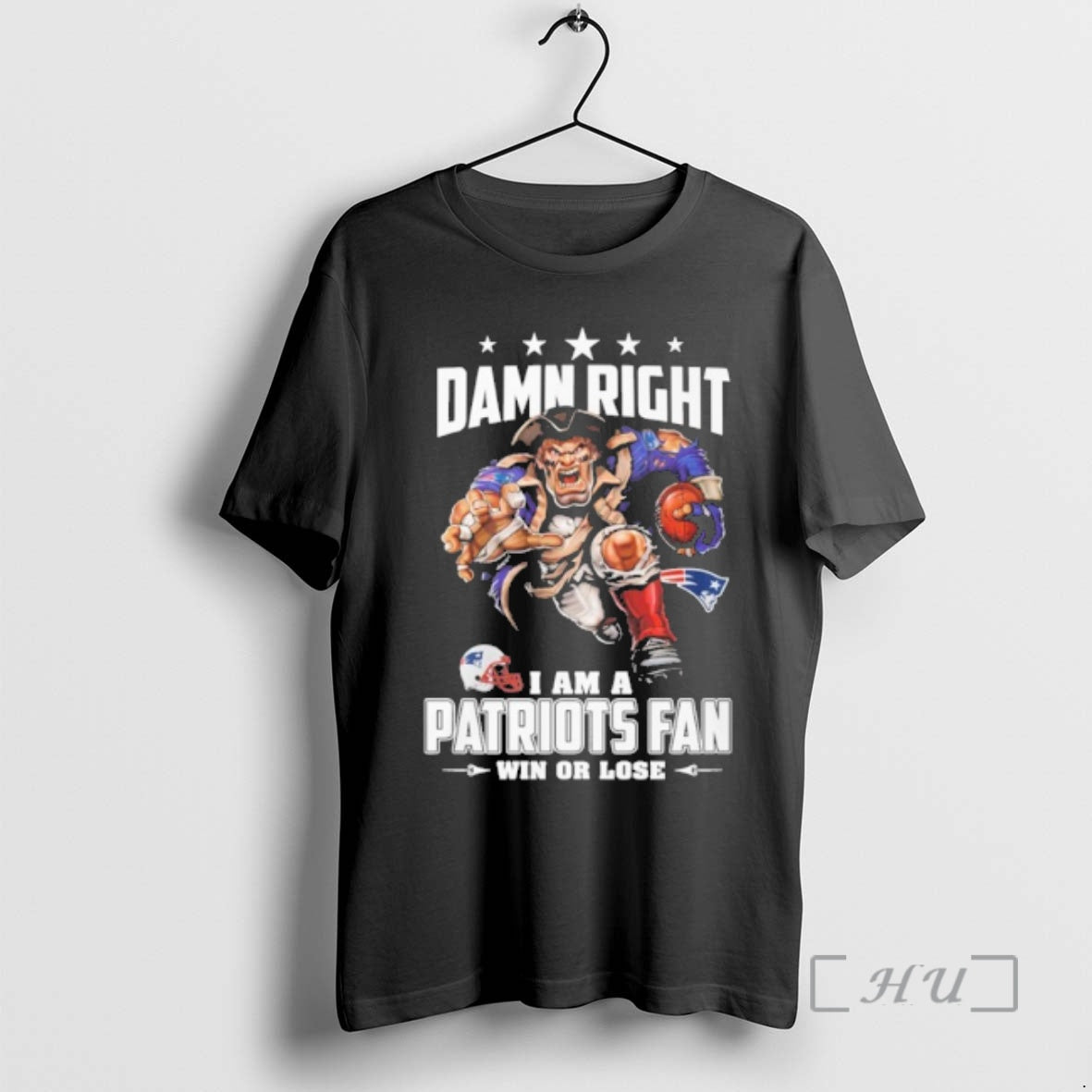 Officials Mascot Damn Right I Am A Patriots Fan Win Or Lose Premium T Shirts Hoodie, Sweatshirt | HypeCrazeTee.com