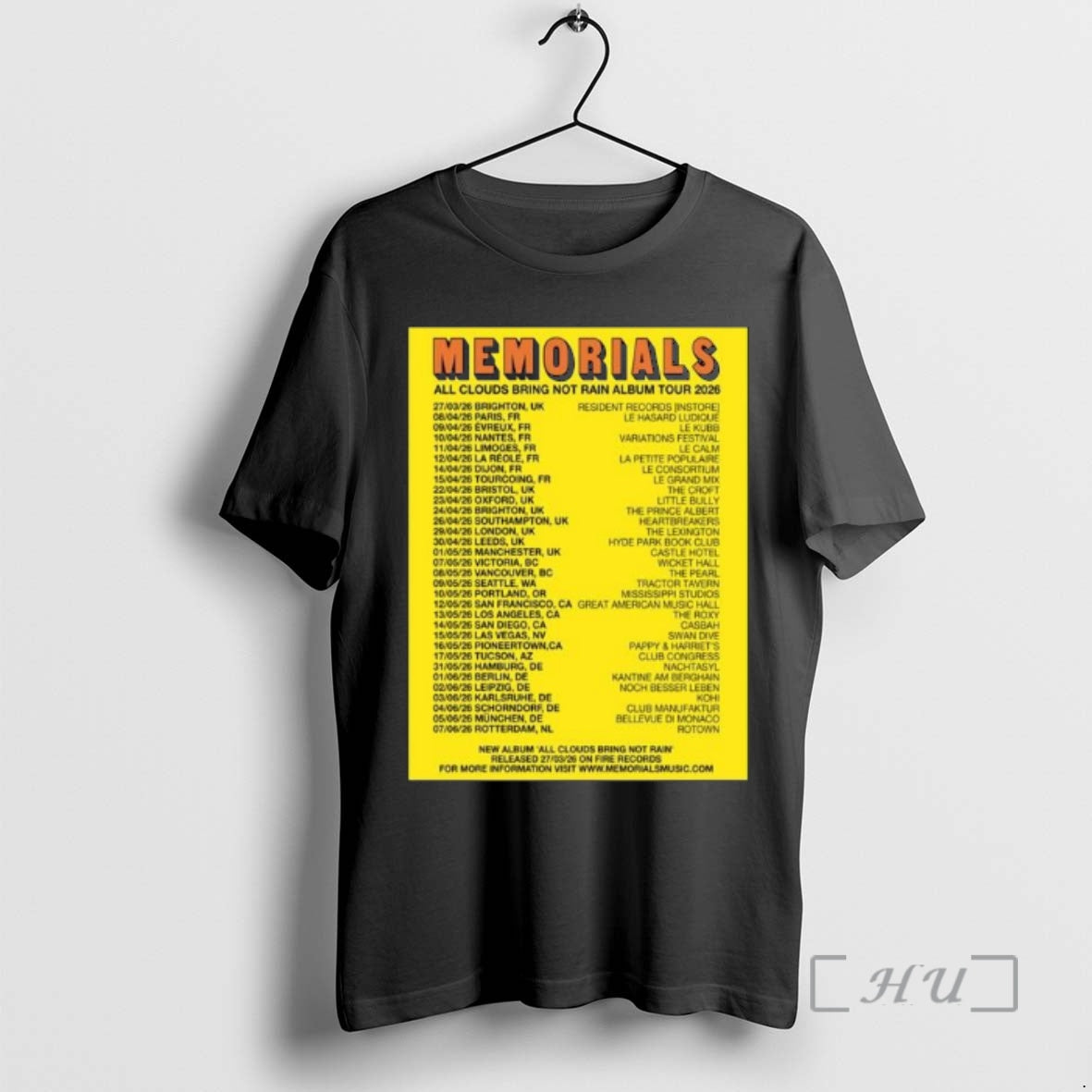 Officials Memorials All Clouds Bring Not Rain Album Tour 2026 T-Shirts, Hoodie, Sweatshirt | HypeCrazeTee.com