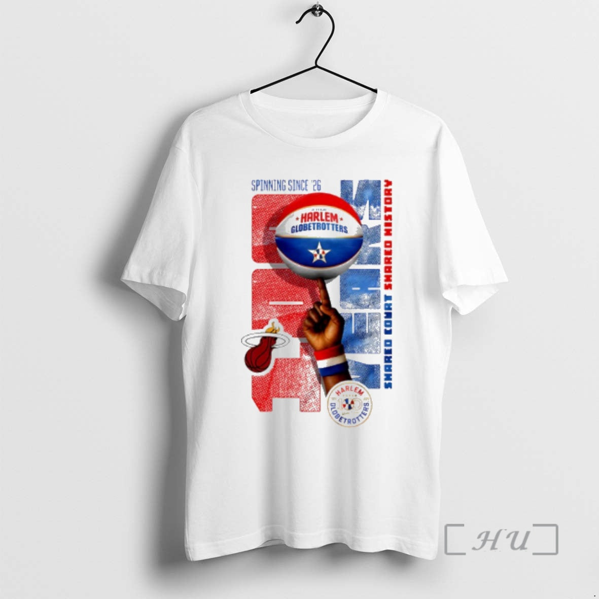 Officials Miami Heat X Harlem Globetrotters Spinning Since 26 T-Shirts, Hoodie, Sweatshirt | HypeCrazeTee.com