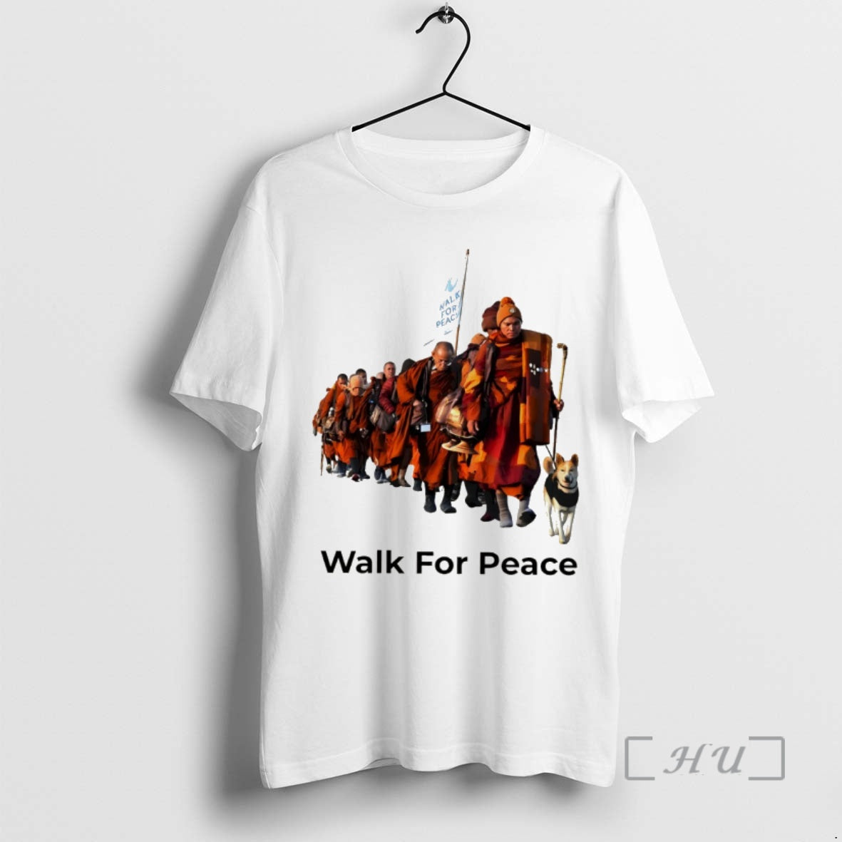 Officials Mindfulness Walk For Peace Monk Art T-Shirts, Hoodie, Sweatshirt | HypeCrazeTee.com