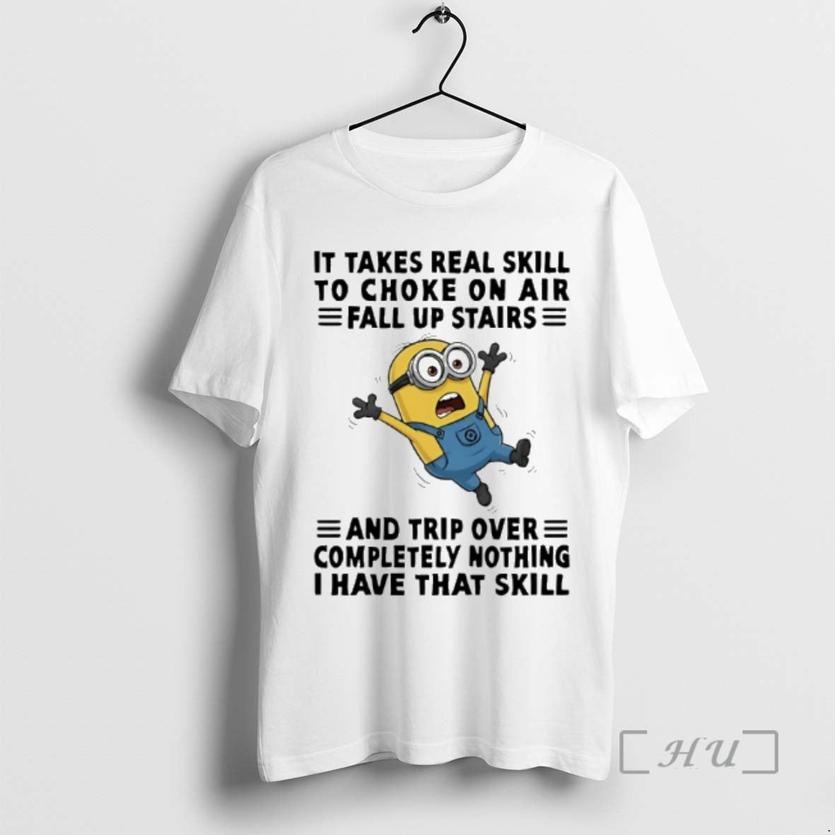 Officials Minion It Takes Real Skill To Choke On Air Fall Up Stairs And Trip T-Shirts, Hoodie, Sweatshirt | HypeCrazeTee.com