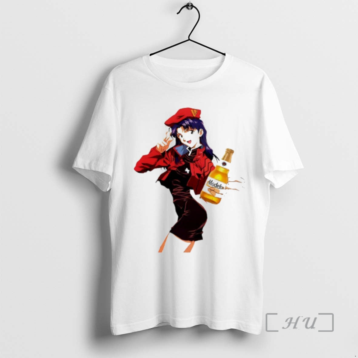 Officials Misato Mod Modelo Beer Anime T-Shirts, Hoodie, Sweatshirt | HypeCrazeTee.com