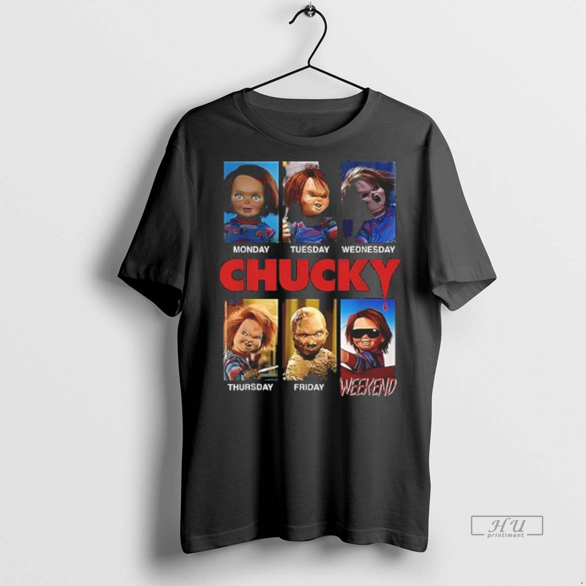Officials Monday Tuesday Thursday Friday Weekend Chucky Doll Movie Wall Art Tee Shirt Sweater