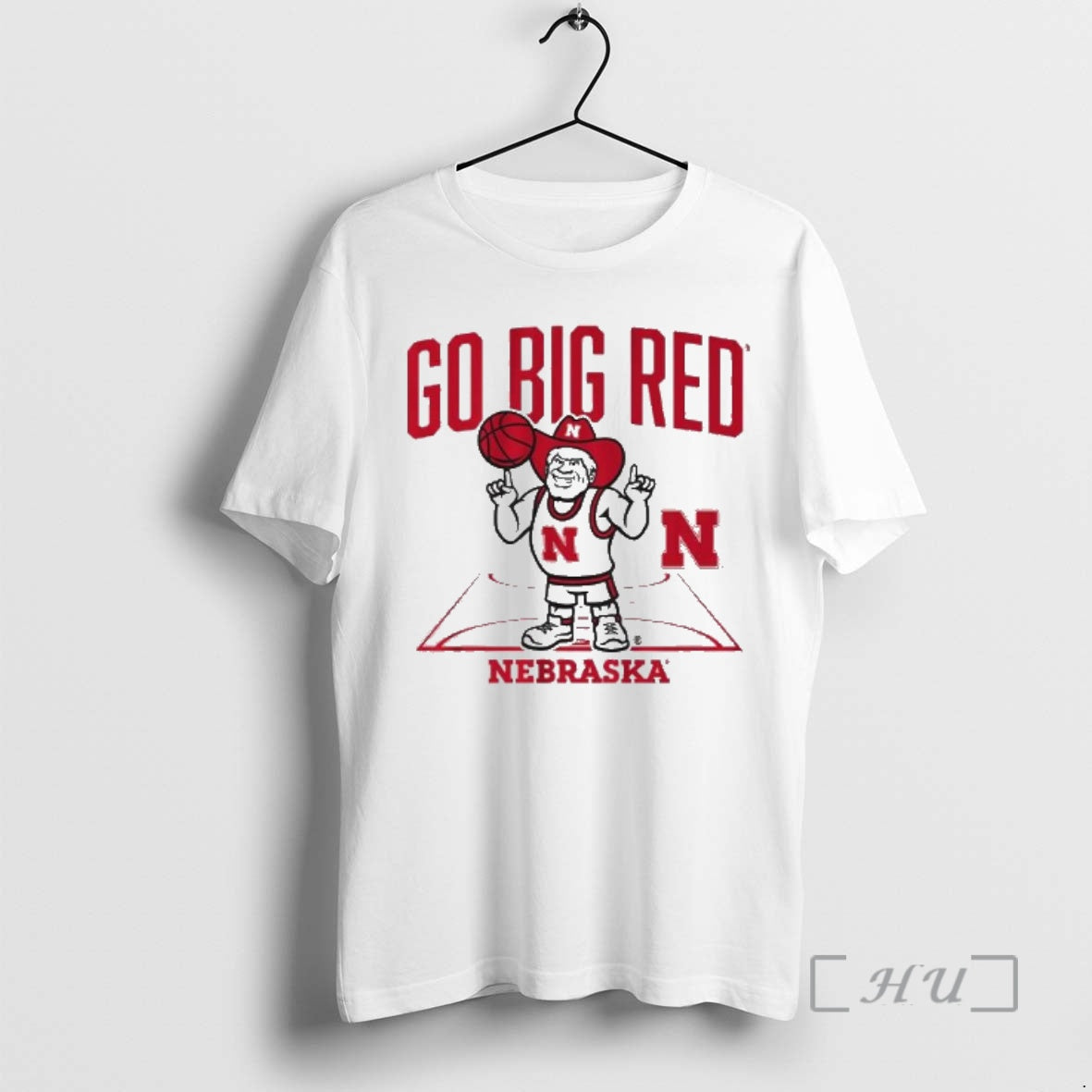 Officials Nebraska Basketball Herbie Mascot Go Big Red T-Shirts, Hoodie, Sweatshirt | HypeCrazeTee.com