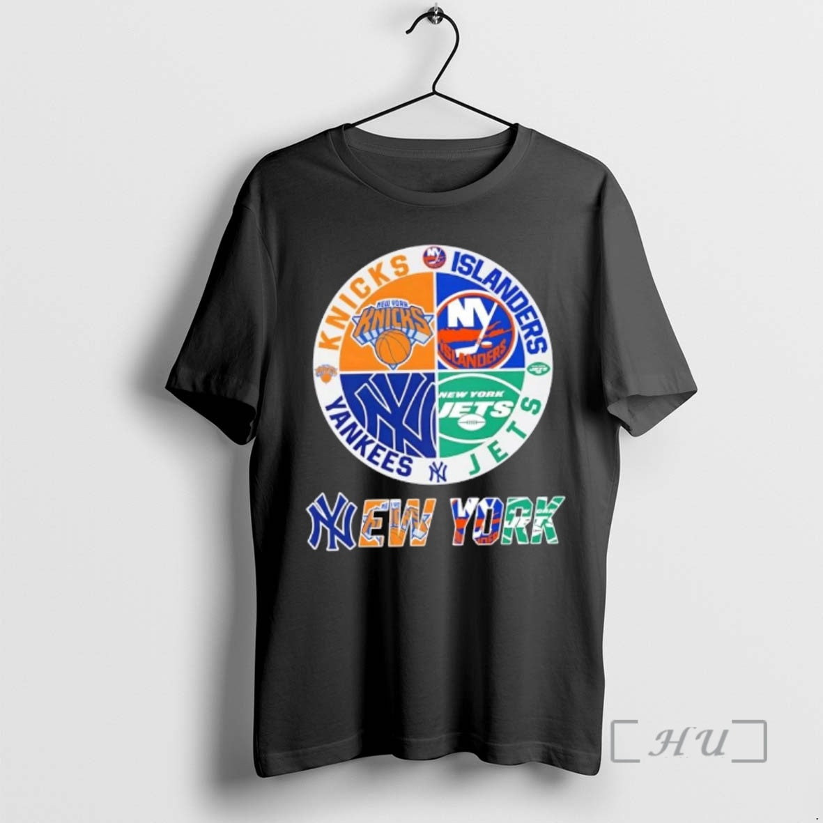 Officials New York City Sports Knicks Islanders Jets Yankees Logos Combine Premium T Shirts Sweater Hoodie, Sweatshirt