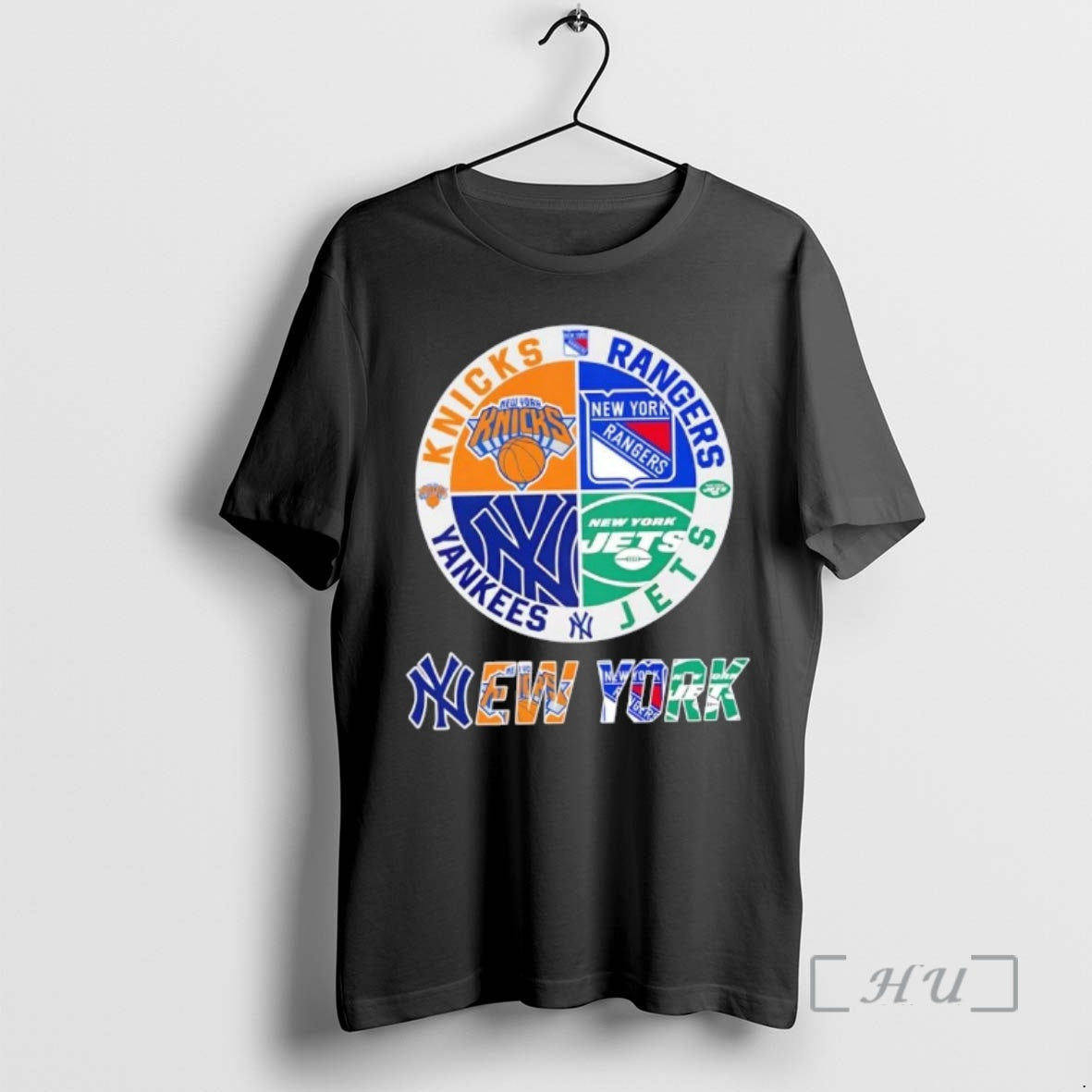 Officials New York City Sports Knicks Rangers Jets Yankees Logos Combine Premium T Shirts Sweater Hoodie, Sweatshirt