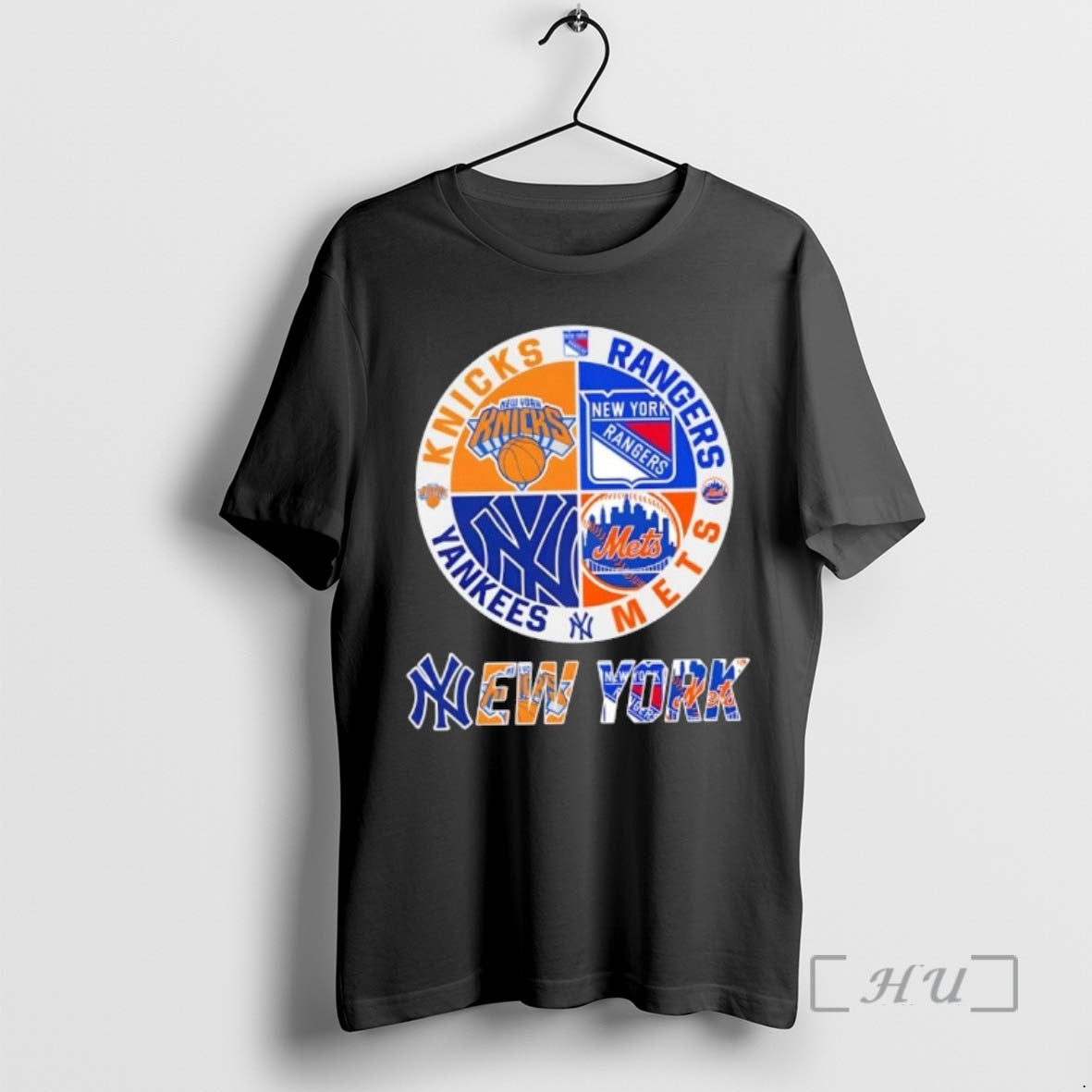 Officials New York City Sports Knicks Rangers Mets Yankees Logos Combine Premium T Shirts Sweater Hoodie, Sweatshirt