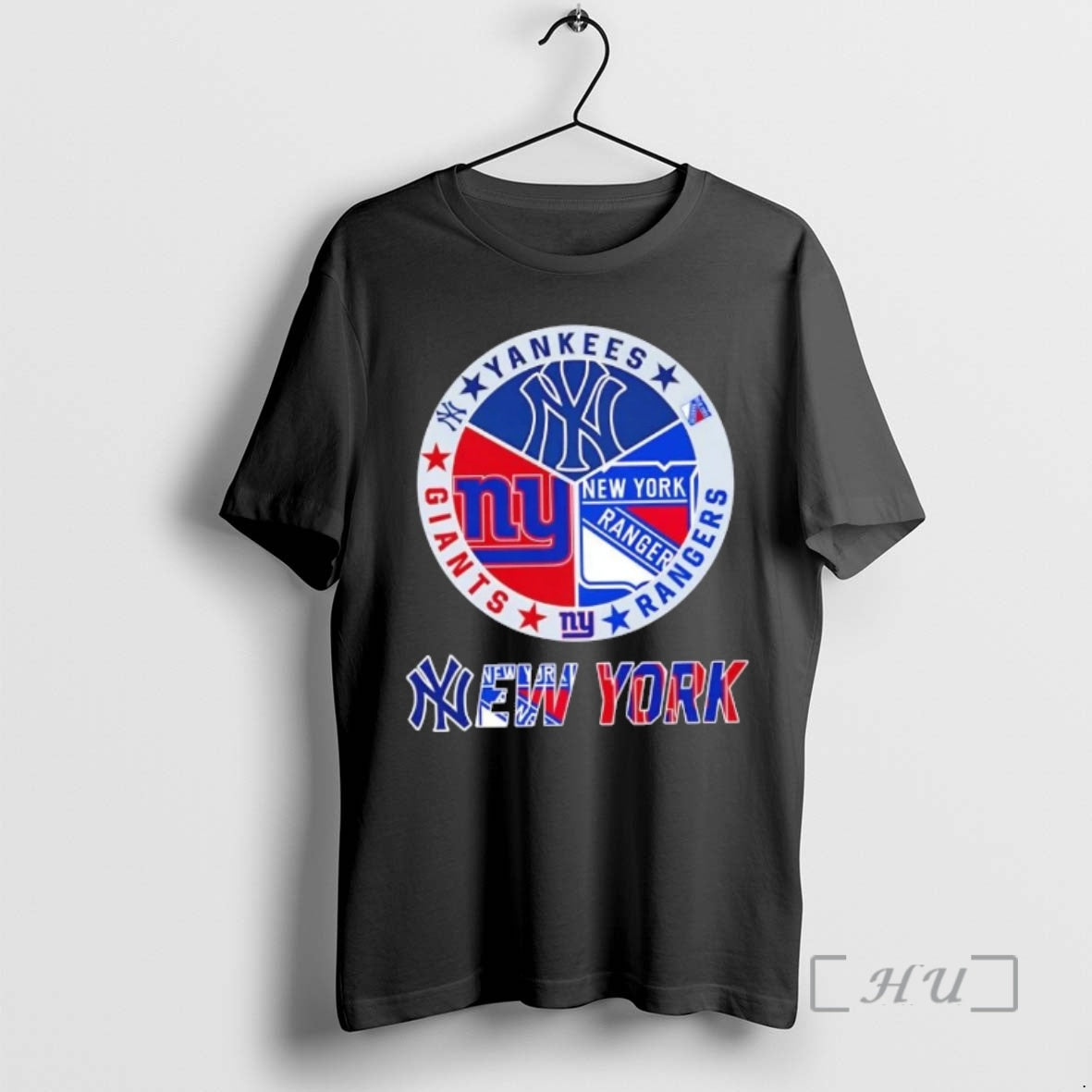 Officials New York City Sports Yankees Rangers Giants Logos Combine T-Shirts, Hoodie, Sweatshirt | HypeCrazeTee.com