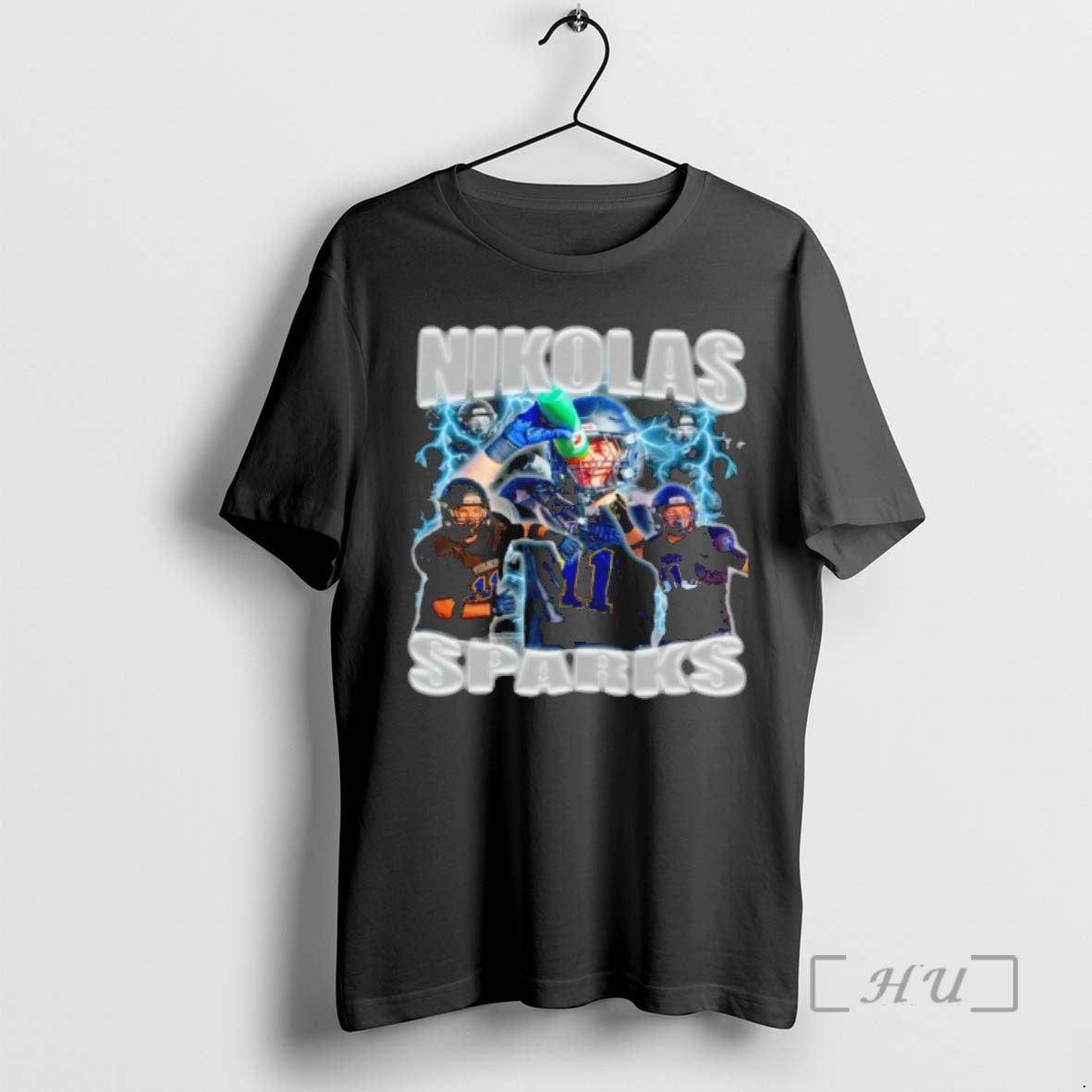 Officials Nikolas Sparks Football Lightning Graphic T-Shirts, Hoodie, Sweatshirt | HypeCrazeTee.com