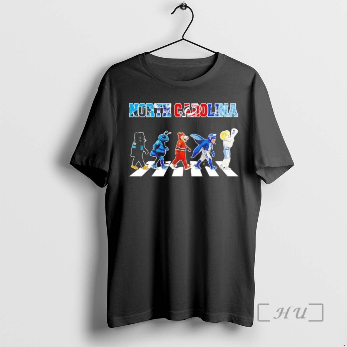 Officials North Carolina Sports Teams Mascot Abbey Road T-Shirts, Hoodie, Sweatshirt | HypeCrazeTee.com
