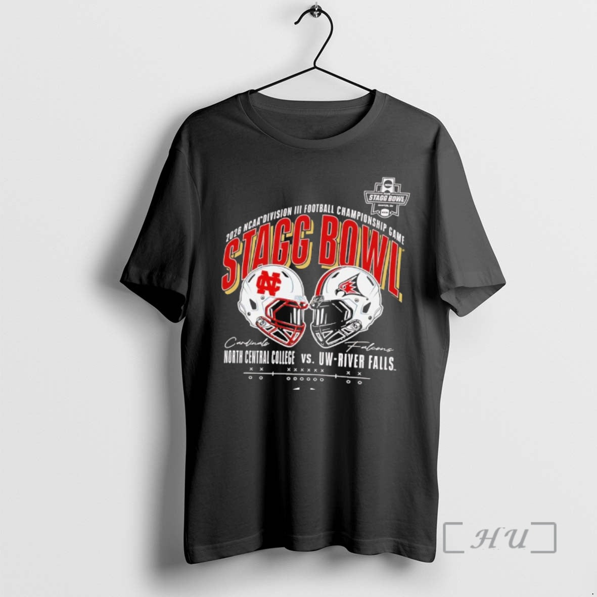 Officials North Central College Cardinals Vs Uw River Falls Falcons 2026 Division Iii Football Championship T-Shirts,...