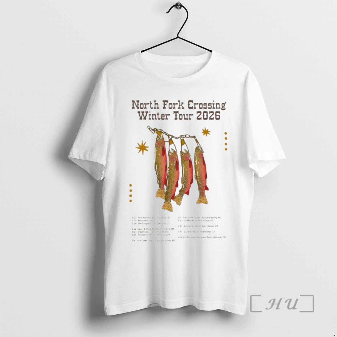Officials North Fork Crossing Winter Tour 2026 Fish T-Shirts, Hoodie, Sweatshirt | HypeCrazeTee.com