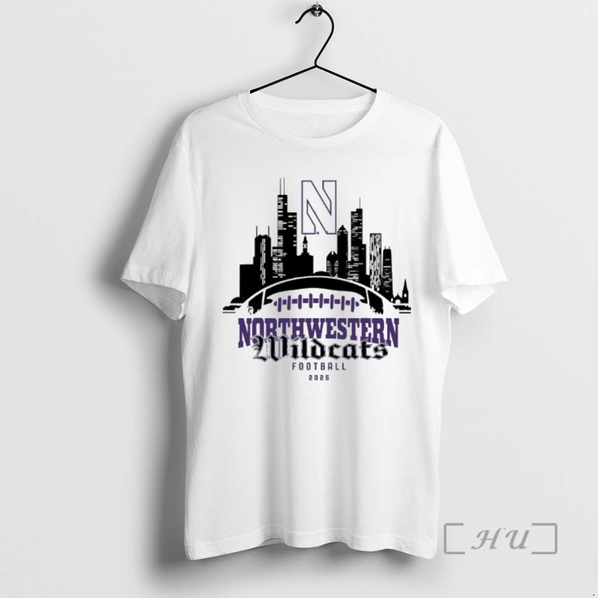 Officials Northwestern Football 2025 Season City Skyline T-Shirts, Hoodie, Sweatshirt | HypeCrazeTee.com