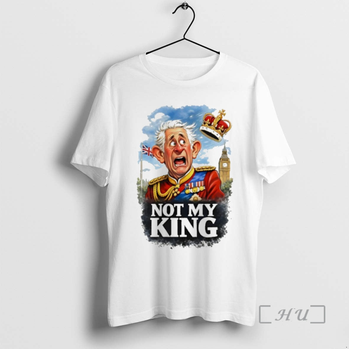 Officials Not My King British Monarchy Satire Cartoon T-Shirts, Hoodie, Sweatshirt | HypeCrazeTee.com