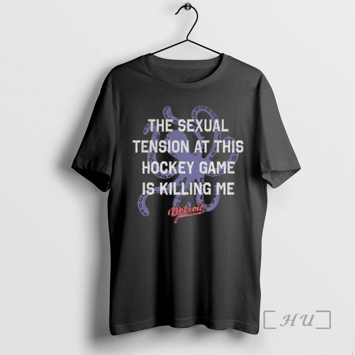 Officials Octopus The Sexual Tension At This Hockey Game Is Killing Me Detroit Premium T-Shirts, Hoodie, Sweatshirt