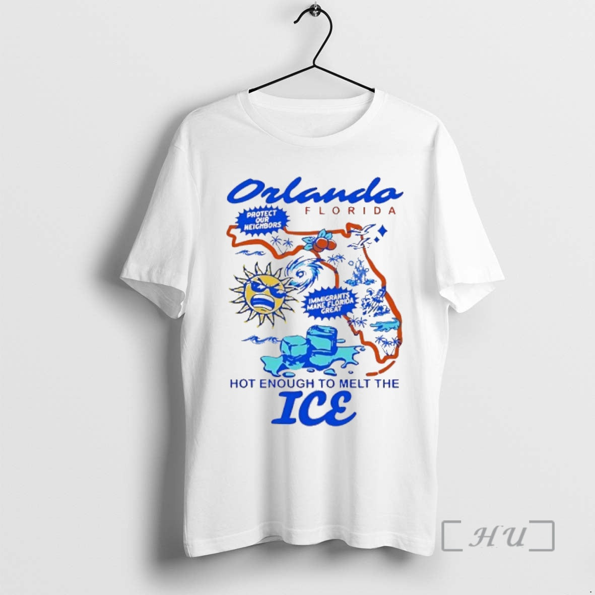 Officials Orlando Florida Hot Enough To Melt The Ice T-Shirts, Hoodie, Sweatshirt | HypeCrazeTee.com