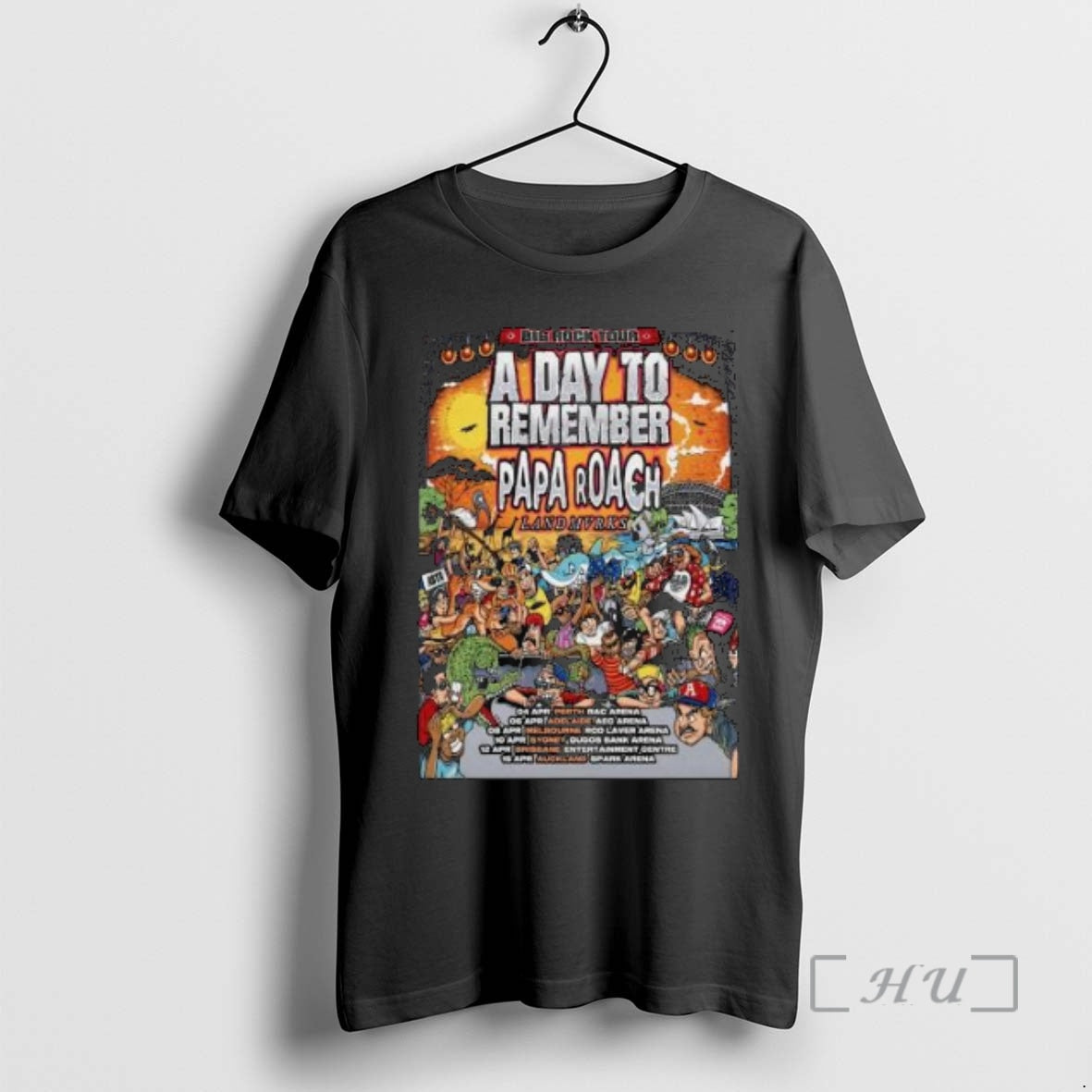 Officials Papa Roach Big Rock Tour 2026 A Day To Remember Circle Black Premium T-Shirts, Hoodie, Sweatshirt
