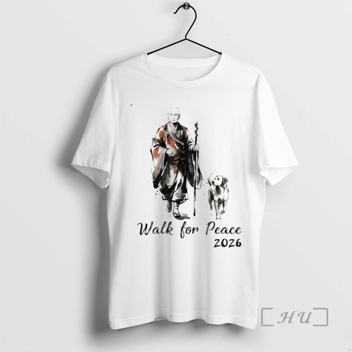 Officials Peace Walking Monk And Aloka Dog Walk For Peace 2026 2026 Premium T Shirts Hoodie, Sweatshirt | HypeCrazeTee.com