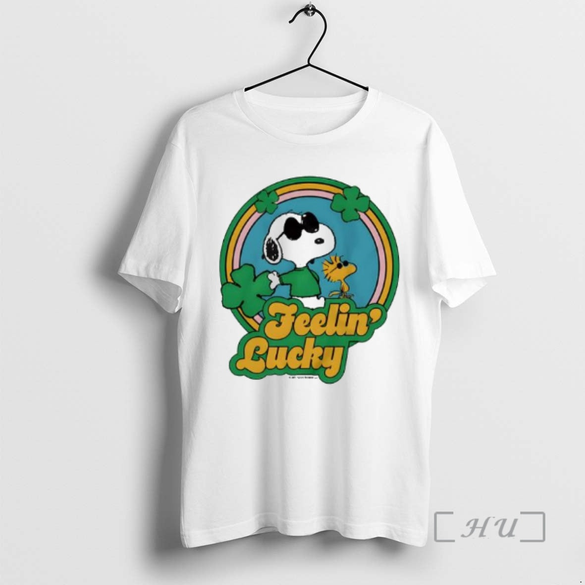 Officials Peanuts Shamrock Feeling Lucky T-Shirts, Hoodie, Sweatshirt | HypeCrazeTee.com