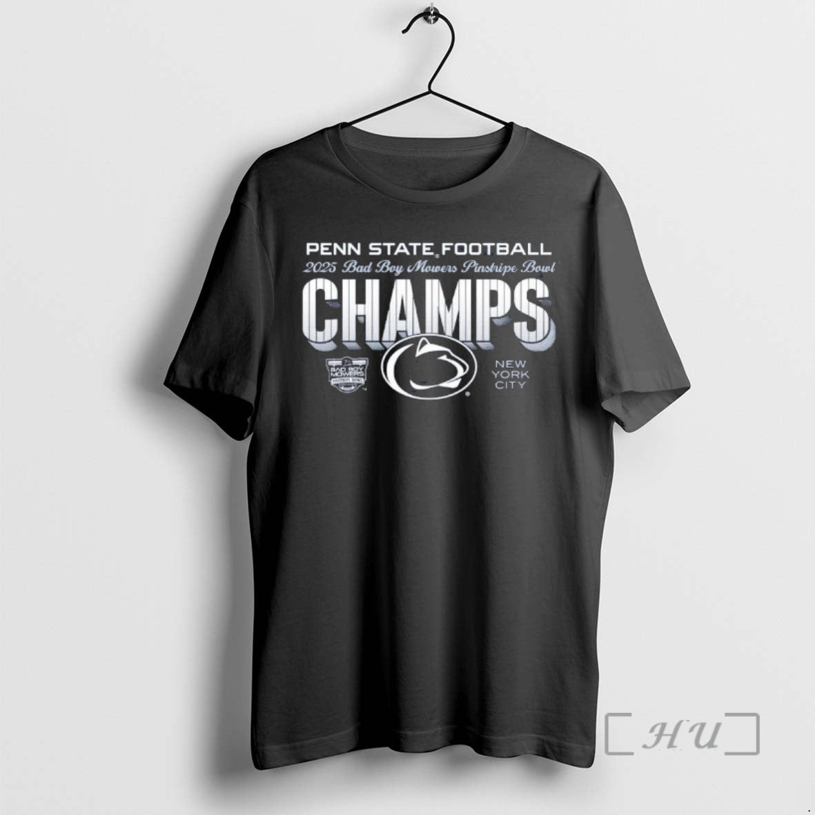 Officials Penn State 2025 Pinstripe Bowl Champs T-Shirts, Hoodie, Sweatshirt | HypeCrazeTee.com