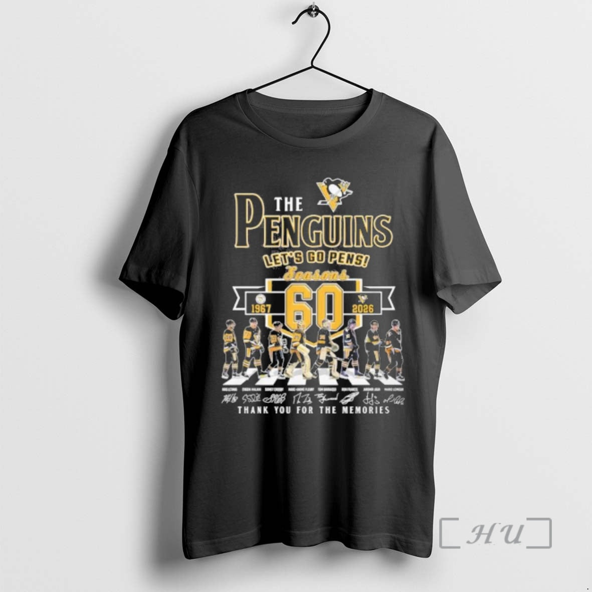 Officials Pittsburgh Penguins Abbey Road 60 Seasons Lets Go Pens T-Shirts, Hoodie, Sweatshirt | HypeCrazeTee.com