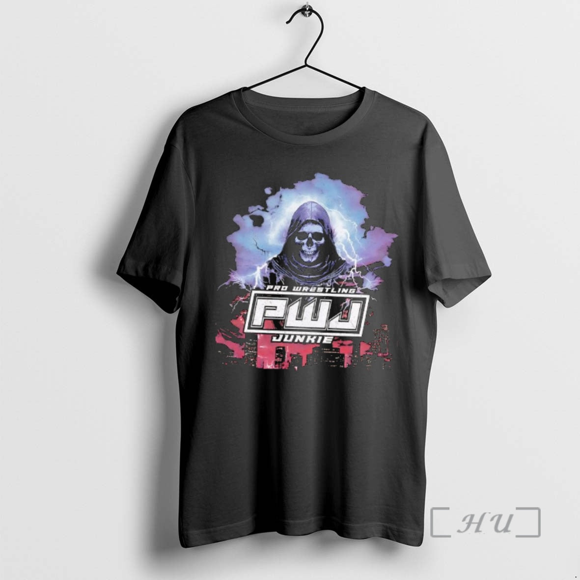 Officials Pro Wrestling Pwj Junkie Skeleton Graphic T-Shirts, Hoodie, Sweatshirt | HypeCrazeTee.com