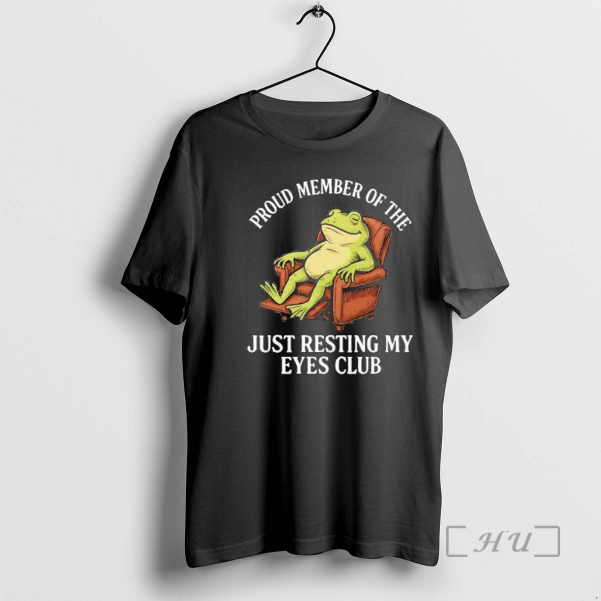 Officials Proud Member Of The Just Resting My Eyes Club Frog On Chair Graphic Premium T-Shirts, Hoodie, Sweatshirt