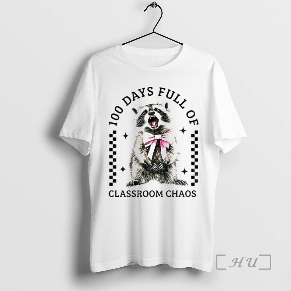 Officials Raccoon Pink Coquette 100 Days Of School T-Shirts, Hoodie, Sweatshirt | HypeCrazeTee.com