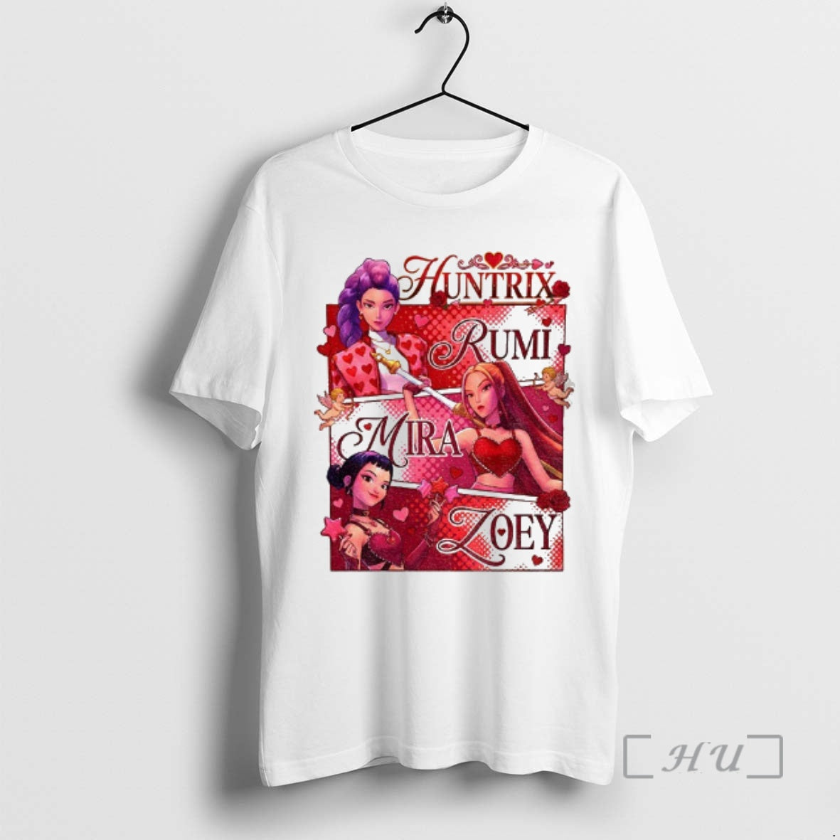 Officials Saja Kpop Idol Huntrix Rumi Mira Zoey Valentines Day T-Shirts, Hoodie, Sweatshirt | HypeCrazeTee.com