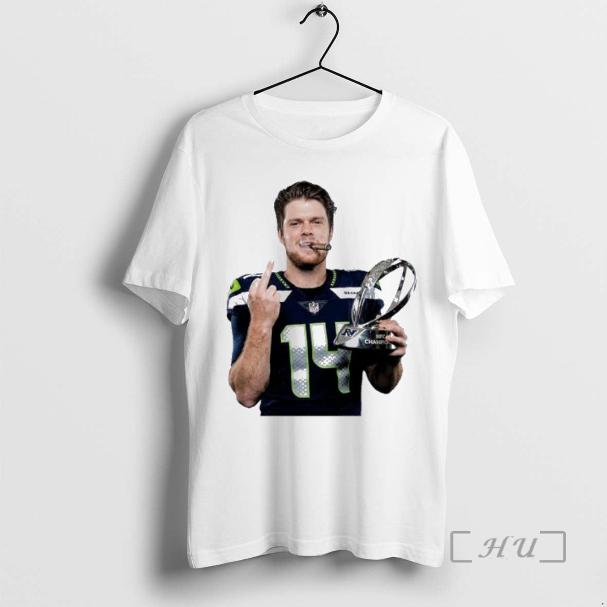 Officials Sam Darnold Middle Finger Nfc Champions T-Shirts, Hoodie, Sweatshirt | HypeCrazeTee.com