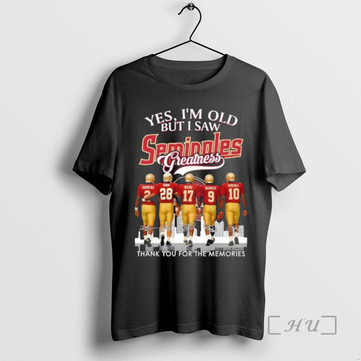 Officials Sanders And Legends Yes Im Old But I Saw Florida State Seminoles Greatness Skyline T-Shirts, Hoodie, Sweatshirt