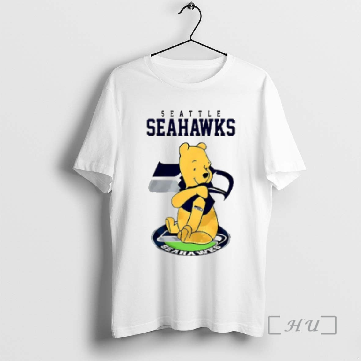 Officials Seattle Seahawks X Winnie The Pooh 100th Anniversary T-Shirts, Hoodie, Sweatshirt | HypeCrazeTee.com