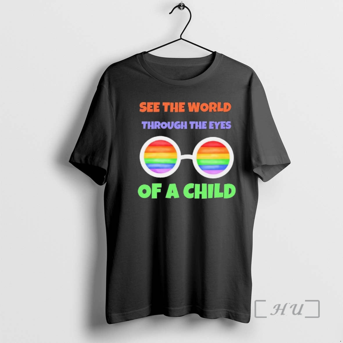 Officials See The World Through The Eyes Of A Child Rainbow Glasses Premium T Shirts Hoodie, Sweatshirt | HypeCrazeTee.com
