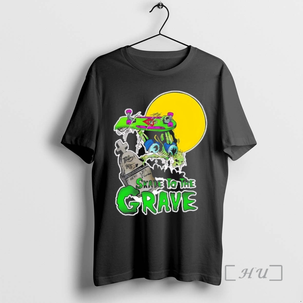 Officials Skate To The Grave I Mete Les Morts Zombie Goat Cartoon Premium T Shirts Hoodie, Sweatshirt | HypeCrazeTee.com