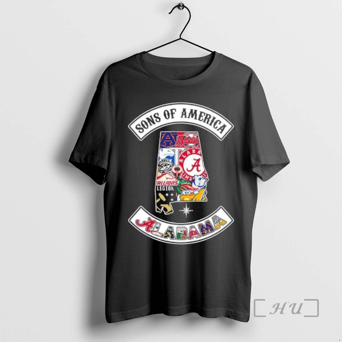 Officials Son Of America Alabama Map Sports Logos Combine T-Shirts, Hoodie, Sweatshirt | HypeCrazeTee.com