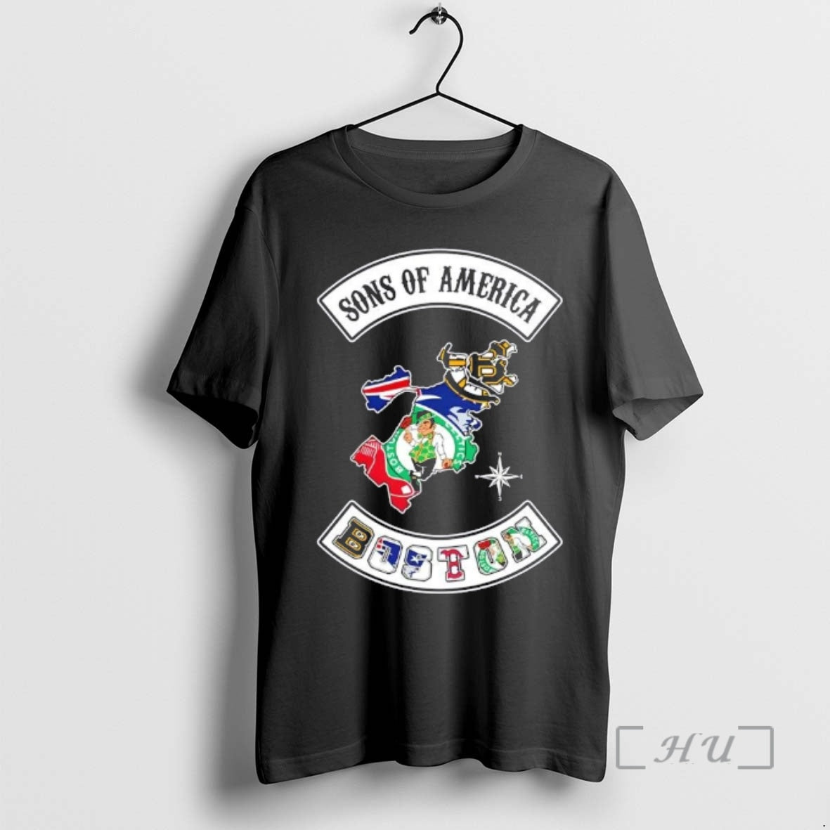 Officials Son Of America Boston Map Sports Logos Combine T-Shirts, Hoodie, Sweatshirt | HypeCrazeTee.com