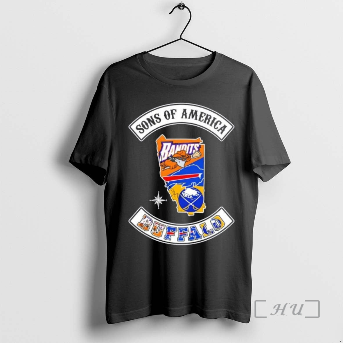 Officials Son Of America Buffalo Map Sports Logos Combine T-Shirts, Hoodie, Sweatshirt | HypeCrazeTee.com