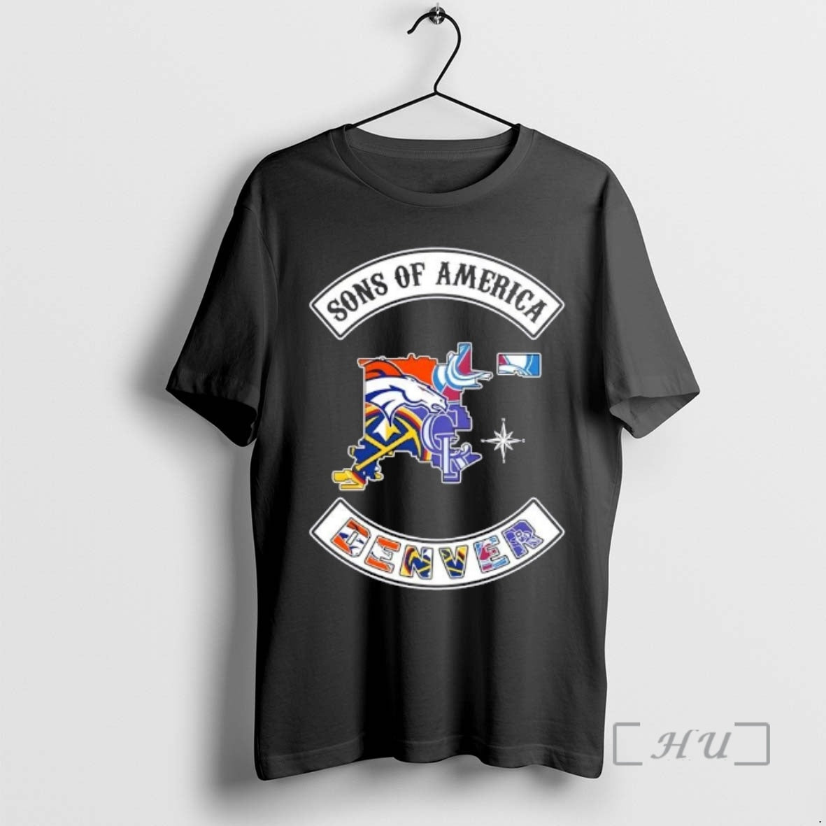 Officials Son Of America Denver Map Sports Logos Combine T-Shirts, Hoodie, Sweatshirt | HypeCrazeTee.com
