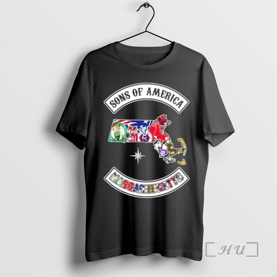 Officials Son Of America Massachusetts Map Sports Logos Combine T-Shirts, Hoodie, Sweatshirt | HypeCrazeTee.com