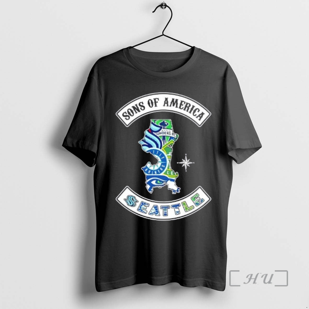 Officials Son Of America Seattle Map Sports Logos Combine T-Shirts, Hoodie, Sweatshirt | HypeCrazeTee.com