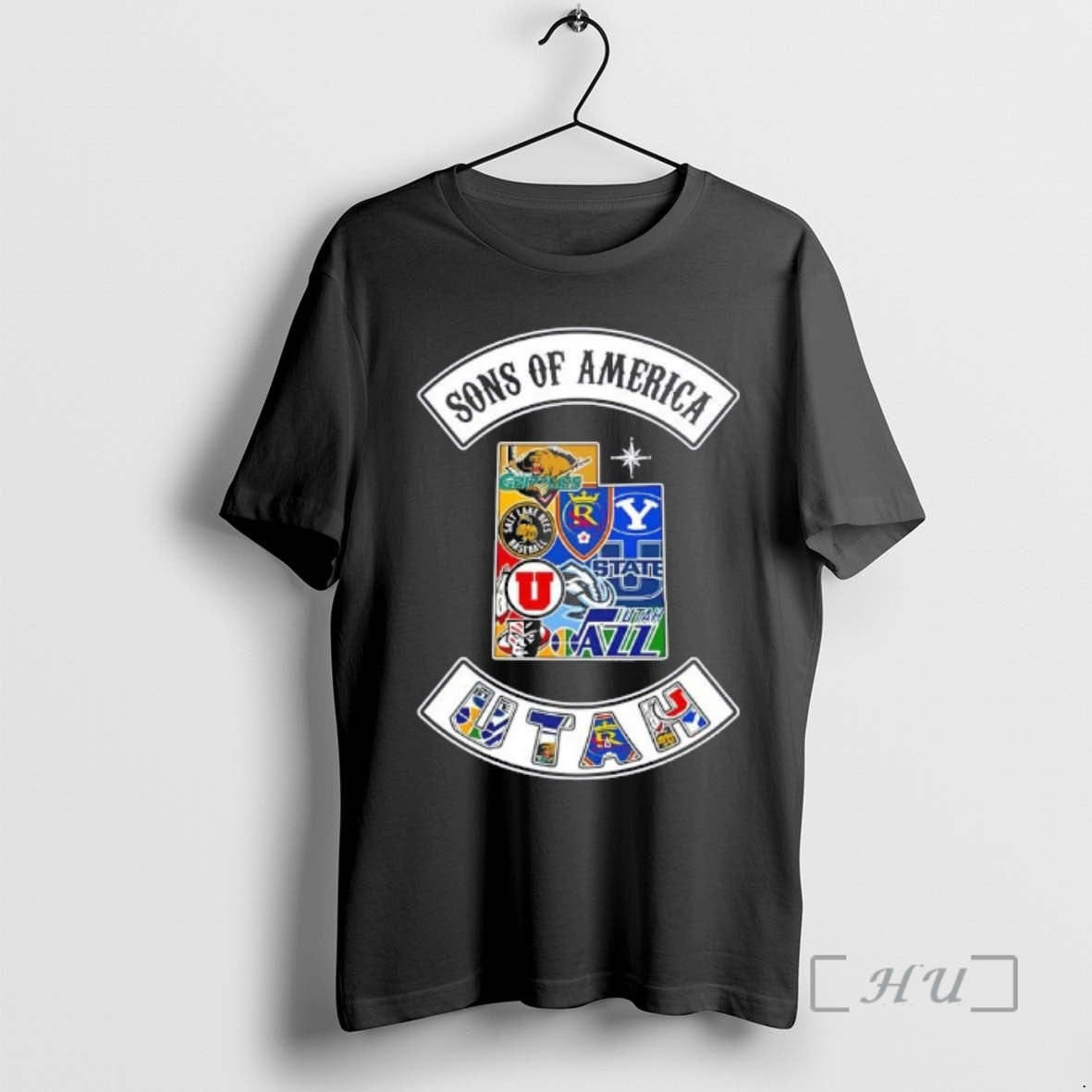 Officials Son Of America Utah Map Sports Logos Combine T-Shirts, Hoodie, Sweatshirt | HypeCrazeTee.com