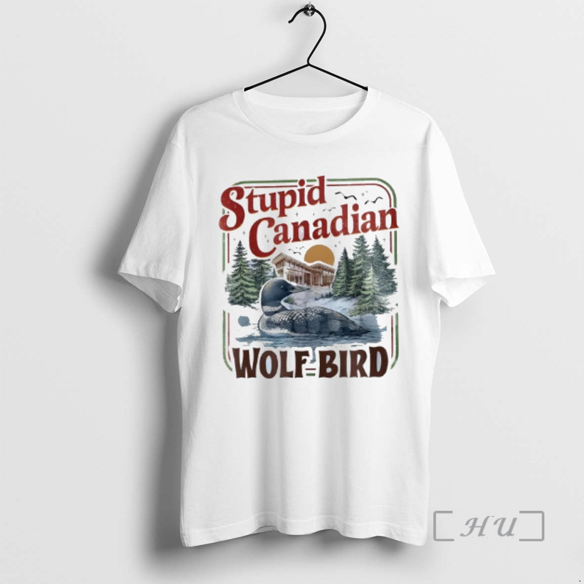 Officials Stupid Canadian Wolf Bird Vintage T-Shirts, Hoodie, Sweatshirt | HypeCrazeTee.com