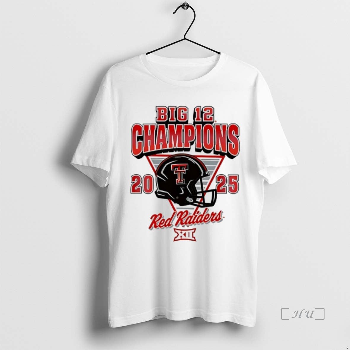 Officials Texas Tech Red Raiders 2025 Big 12 Football Champions Helmet Classic Premium T Shirts Hoodie, Sweatshirt
