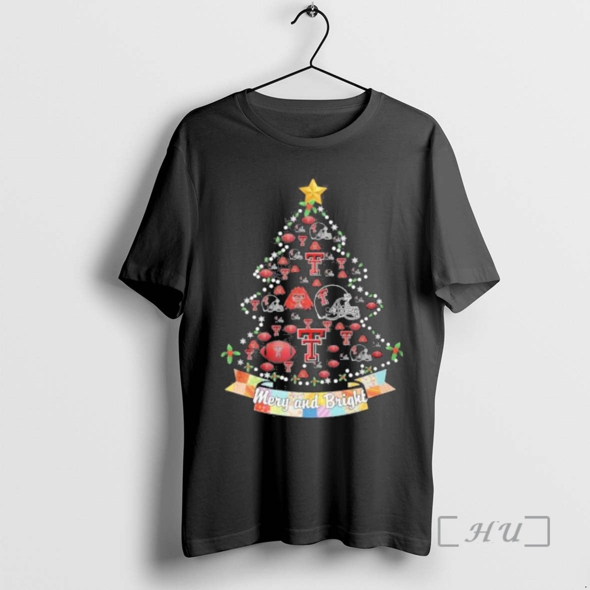 Officials Texas Tech Red Raiders Merry And Bright Christmas Tree T-Shirts, Hoodie, Sweatshirt | HypeCrazeTee.com