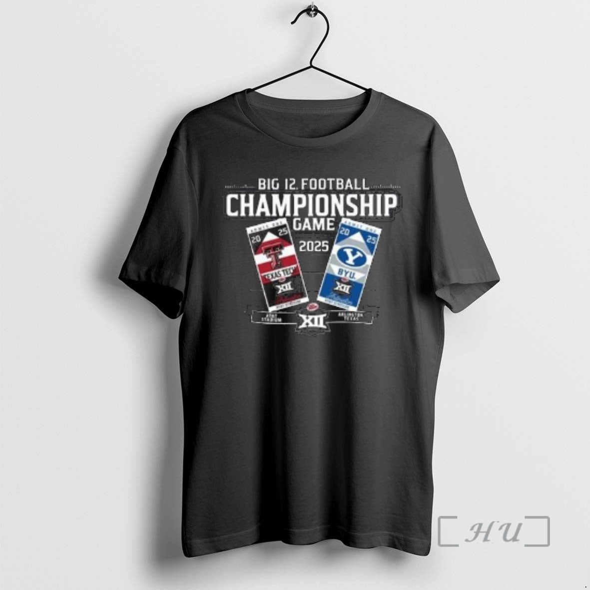 Officials Texas Tech Red Raiders Vs Brigham Cougars Big 12 2025 Football Championship Game Tickets T-Shirts, Hoodie,...
