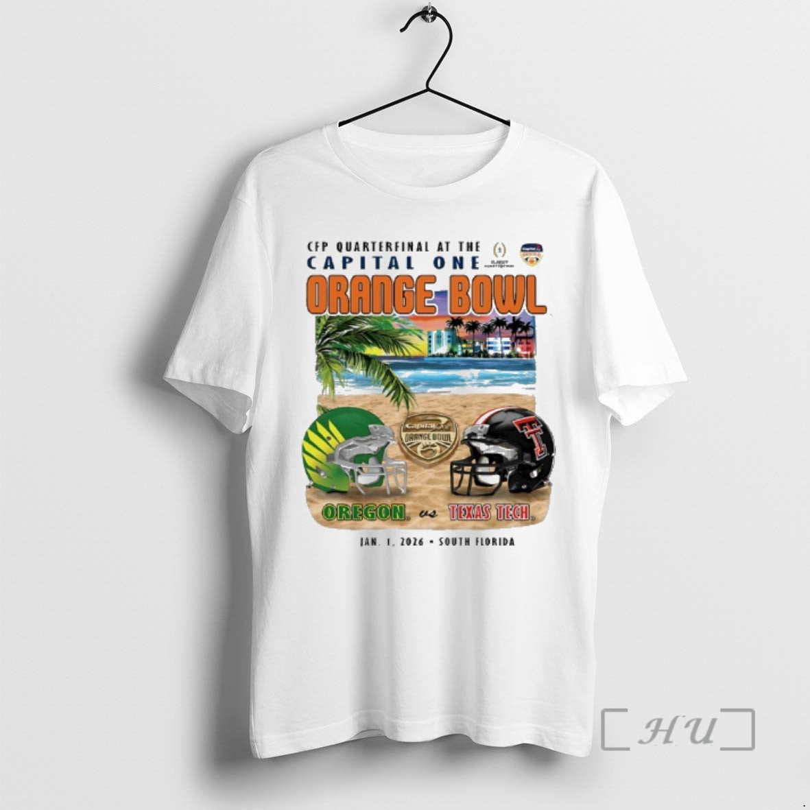 Officials Texas Tech Vs Oregon Cfp Quarterfinal At The Capital One Orange Bowl 2026 Helmet T-Shirts, Hoodie, Sweatshirt