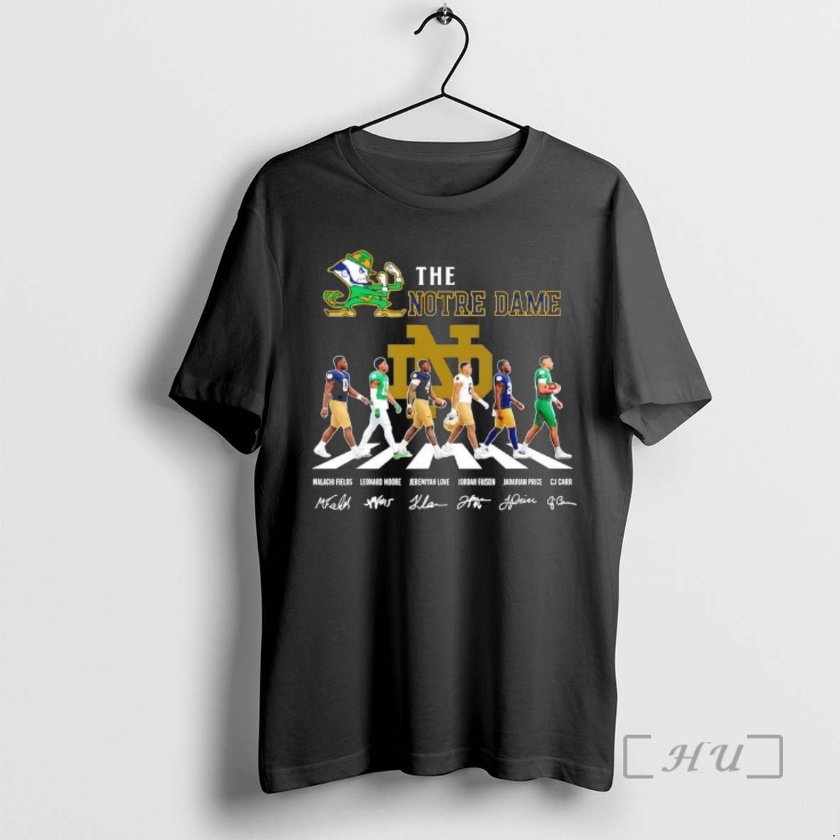 Officials The Notre Dame Fighting Irish Malachi Fields Leonard Moore And Players Abbey Road Signatures T-Shirts, Hoodie,...