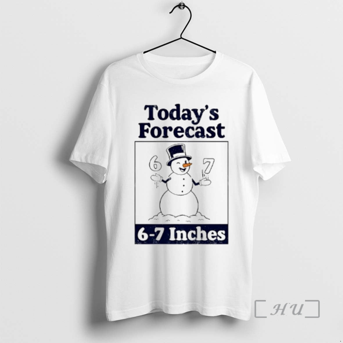 Officials Todays Forecast 6 7 Inches Snowman Graphic T-Shirts, Hoodie, Sweatshirt | HypeCrazeTee.com