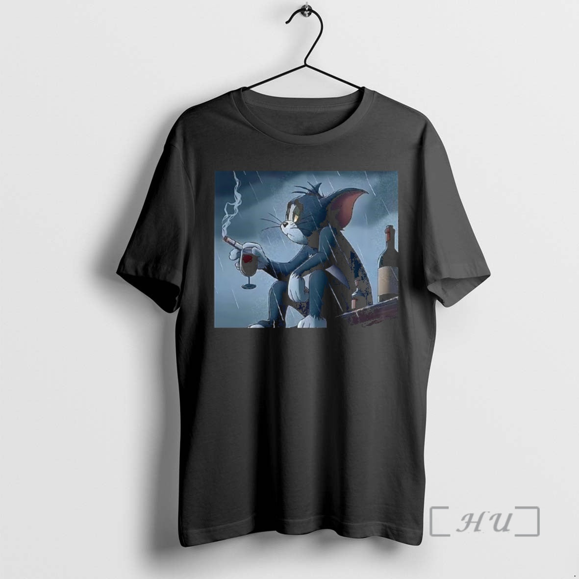 Officials Tom Pensive And Sad Smoking In The Rain Cartoon T-Shirts, Hoodie, Sweatshirt | HypeCrazeTee.com